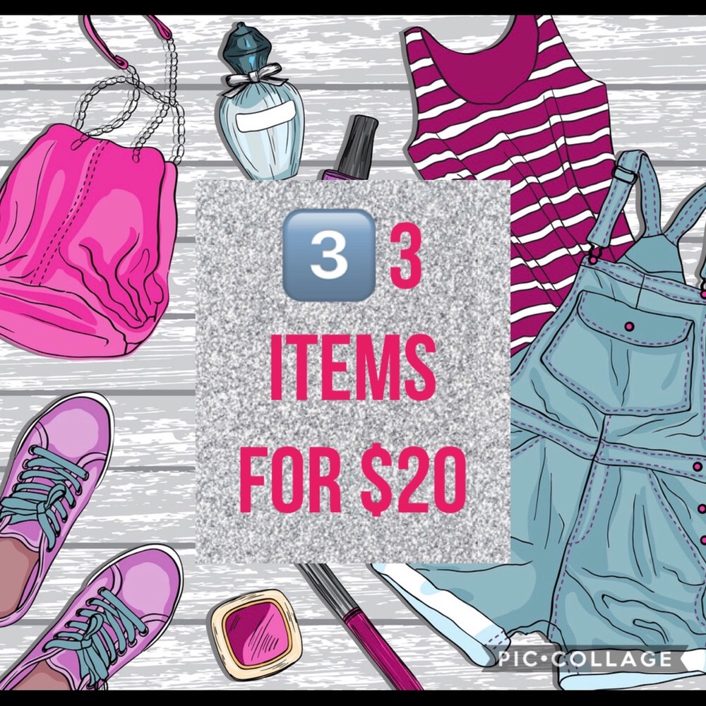 Bundle and save three items with this 3️⃣ for $20